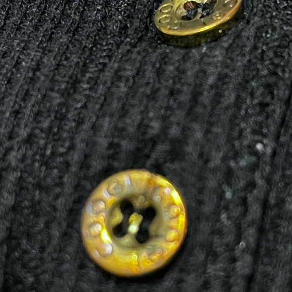 COOGI Black Long Sleeve Henley with Gold Embroidery - Picture 9 of 9